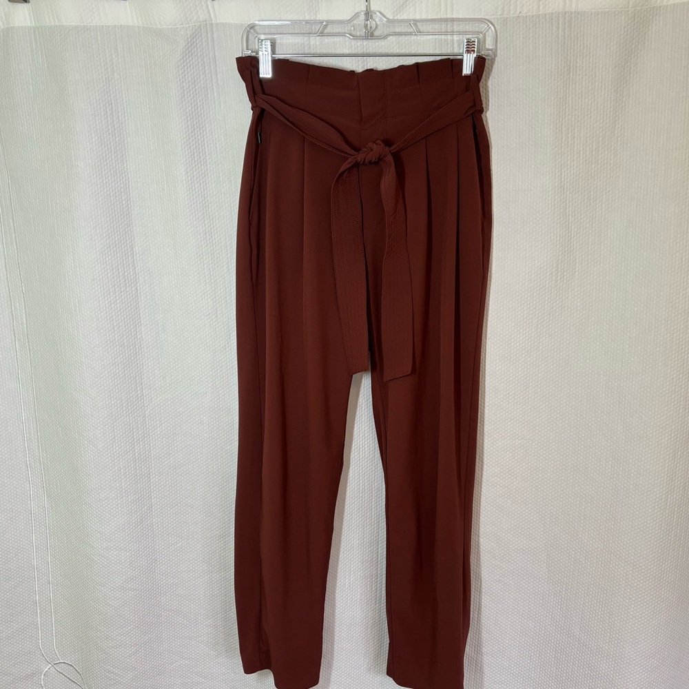 Athleta Women's Skyline Pant II Tie-Waist Pants in Deep Rust